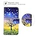 Samsung Galaxy J3 Emerge/J3 Eclipse Luna Pro/J3 Prime/Amp Prime 2 Wallet Case,MagicSky PU Leather Folio Flip Case Cover with Wrist Strap,Card Holder,Kickstand for Galaxy J3 2017, Starry Tree