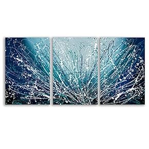 Lines Painting Wall Bedroom Living House x 3 Panels