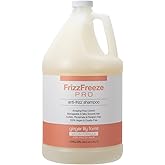 Ginger Lily Farms Salon Formula FrizzFreeze Pro Anti-Frizz Shampoo for Frizzy Hair, 100% Vegan & Cruelty-Free, 1 Gallon (128 fl oz) Refill