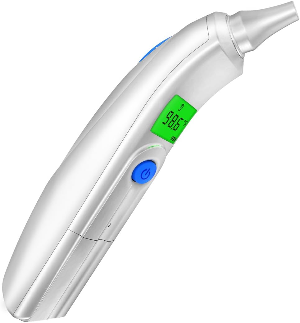 Famidoc Fever Baby Ear Thermometer - FDA Cleared (2018 Newest Infrared Sensor Technology for Best Accuracy) Medical Thermometer,100% Satisfaction Guarantee