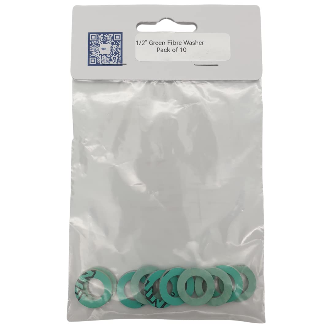 Green Fibre Washer Gasket High Temperature (1/2" - Pack of 25) — image 1