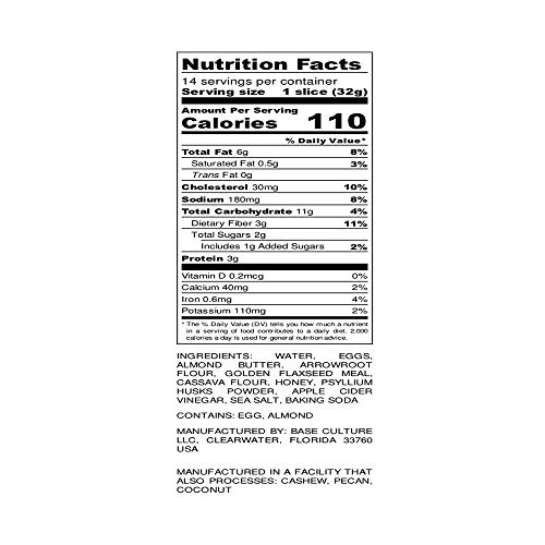Base Culture Keto Bread - Original, 16oz Loaf (Paleo, Gluten-Free) - Image 3