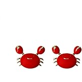 Cute Tiny Red Crab Stud Earrings Enamel Sea Animal Beach Earrings for WomenJewelry