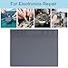 Soldering Mat Heat Resistant Silicone Electronic Repair Pad for Cellphone, Laptop, Computer, Heat Insulation Workbench Mat 932°F for Soldering Station Iron Gun 15.9'' x 12” (Grey)