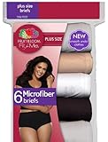 Fruit of the Loom 6-Pack Women's Fit for Me Plus Size Microfiber Briefs 5DM204P