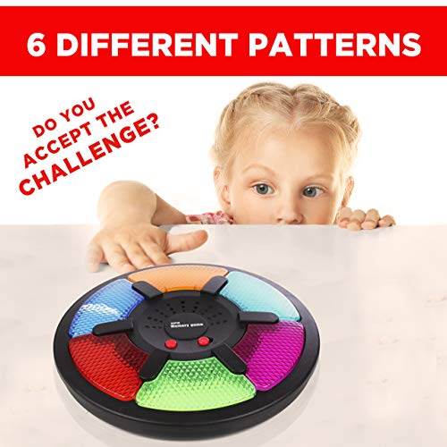Handheld Memory Game, Light Up Memory Game with 6 Pattern Sequence