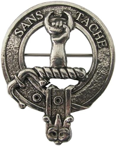 Scottish Clan Crest Pewter Badge or Brooch - Choice of 50 Clans. Robust construction and Premium Quality. Made in Glasgow.