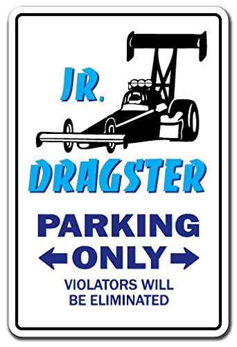 JR. Dragster Novelty Sign Decal Sticker Gift Drag Racing car Sports Hobby Speed