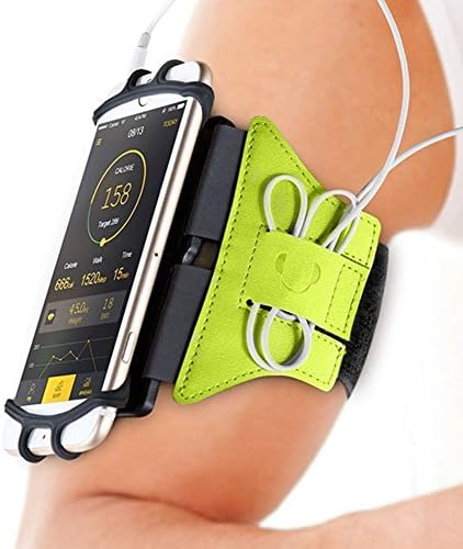 MayAi Soft Silicone iPhone 7 Armband, Velcro Breathable Key Headphone Holder Wristband, 180°Rotating for 4"- 6", Hiking Jogging Cycling, Sports Armband iPhone 7 Plus Samsung Galaxy S5 S6 S7 S8 Plus
