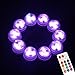 Acmee (pack of 10) Multi-color 3 LEDs Water Proof floral Light with Remote Control /12 colors LED Submersible Tea Light with remote control for Wedding or Party Decoration