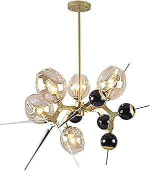 HLL Candelabros para el hogar, luz colgante ajustable de 5 luces