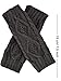 Tatuo 4 Pairs Women's Crochet Fingerless Gloves Knit Arm Warmers Sleeves Rhombus Gloves Thumb Hole Mittens (black, dark gray, white, coffee)
