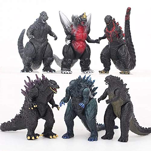 PETON 6pcs Godzilla Mini Figures Dinosaur with Movable Joint Playsets Toys Action Figures Kids Gift - Thumbnail 5