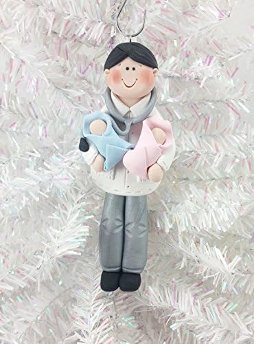 Male OB/GYN Obstetrician Doctor Handmade Polymer Clay Christmas Ornament
