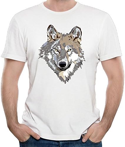 Men Wolf Art Painting Fashion Tee Shirt