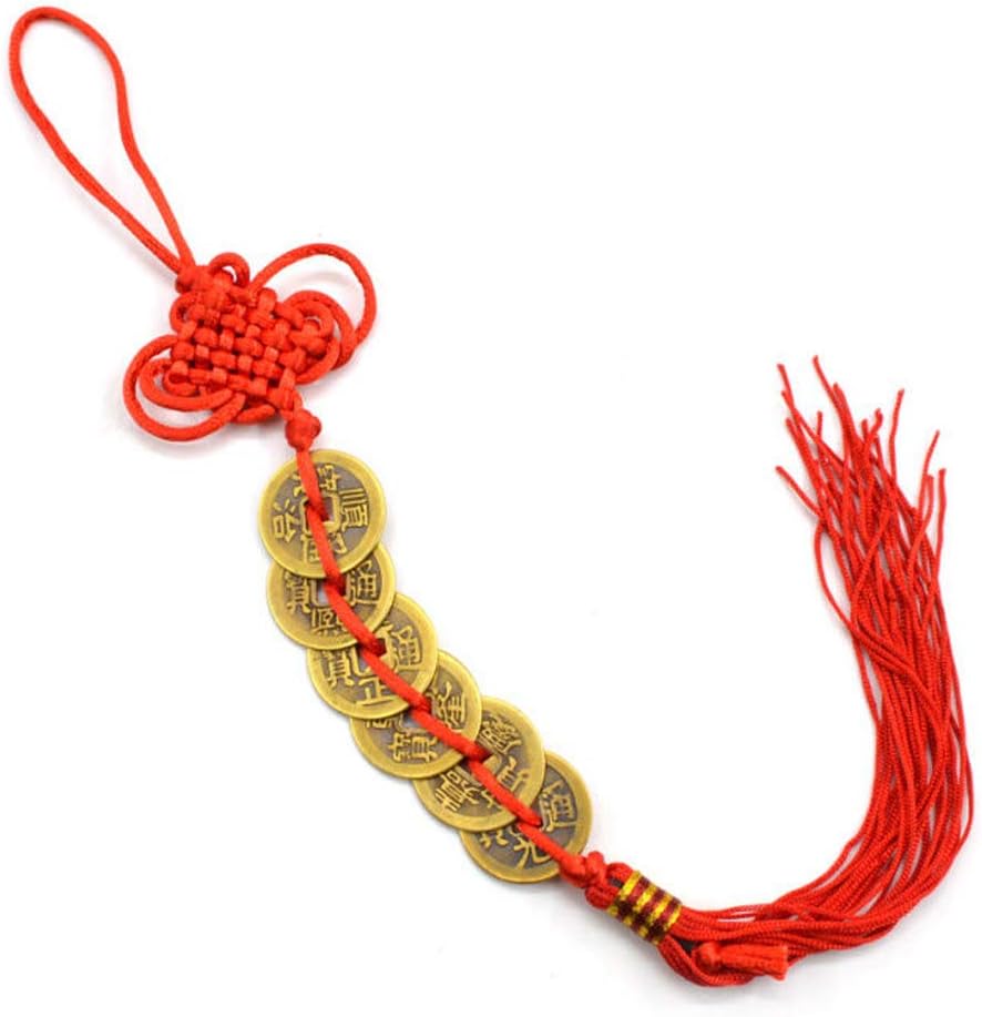 YPY 2 Pack Chinese Feng Shui Coins Set & Lucky Charm Ancient I Ching Coins for Prosperity Protection Good Fortune Wealth and Successes (2, Strip Ornaments)