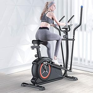 Crosstrainer Voor Thuis, Magnetische Ellipstrainer Met 8 Weerstandsniveaus, Met Verstelbare Handgreep En Zitting…
