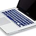 Kuzy Older Version Keyboard Cover Compatible with MacBook Pro 13 15 17 inch Release 2010-2015 and MacBook Air 13.3 inch Release 2010-2017 Silicone Skin Protector, Navy Blue