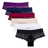 Anzermix Womens Sexy Lace Soft Panties Pack of 6 (Size L)