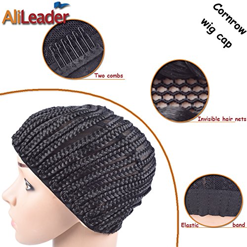 Black Cornrow Wig Cap With Swiss Lace For Wig Making Wig Cap With Combs Invisible Hair Nets From Alileader (611801706888)