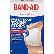 Band-Aid Brand Adhesive Bandages, Extra Large Tough Strips, Waterproof, 10 Count (Pack of 2) by Band-Aid