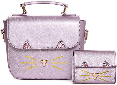 QZUnique Women's Cute Cat Style Crossbody Bag Handle Bag Small Shoulder Bag