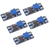 Anmbest 5PCS MT3608 Step-Up Adjustable DC-DC Switching Boost Converter Power Supply Module 2-24V to 5V-28V 2A