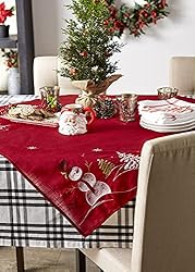 DII Embroidered Holiday Table Décor Collection