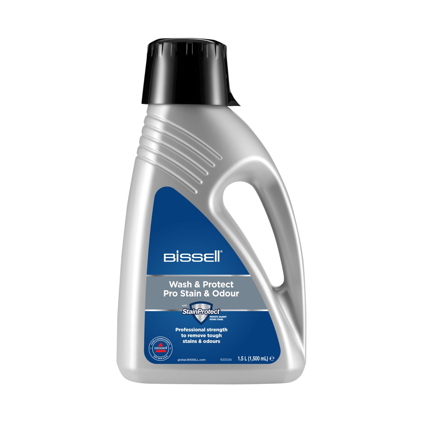 BISSELL Wash and Protect Pro Stain & Odour, For BISSELL Upright Carpet Cleaners, 1.5L, Professional strength to remove tough stains & odours, 1089N