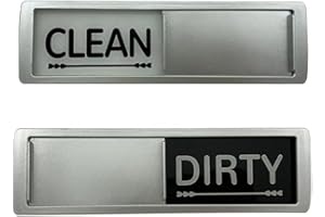 Contemporary Kitchen Dishwasher Magnet Non Scratch Clean Dirty Magnet (Silver)