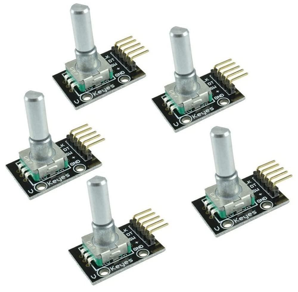 Fasizi 5PCS KY-040 Rotary Encoder Module Brick Sensor Development Board