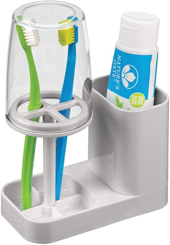 mDesign Modern Plastic Bathroom Vanity Countertop