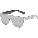 2020 VentiVenti Rimless Sunglasses For Women Men One Piece Square Oversize Mirror Lens Anti Reflective