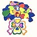 Foam Adhesive Hearts, 540-600pcs Mixed Foam Heart EVA Stickers,Self Adhesive DIY Craft Sticker Embellishment for Kids & Home Decoration (Colorful)