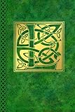 Celtic Letter L Vintage Irish Monogram Journal: Green Gold Celtic Knot Name Initial Diary Blank Line by Celtic Connections