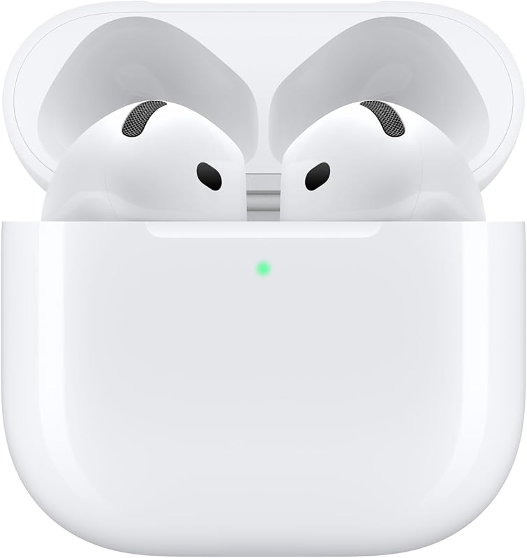 AirPods 4 Écouteurs sans Fil, écouteurs Bluetooth, avec Réduction Active du Bruit, Audio adaptatif, Mode Transparence, Audio Spatial personnalisé, boîtier de Charge USB-C, Recharge sans Fil