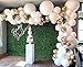 White Gold Balloon Garland Arch Kit for Party 16Ft Long Confetti Latex Balloons for Baby Shower Wedding Birthday Graduation Anniversary Party Background Decorations