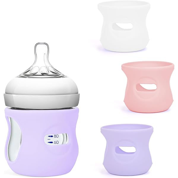 MINMUNJIU 3 Pack Silicone Sleeves For Philips Avent Natural Glass Baby