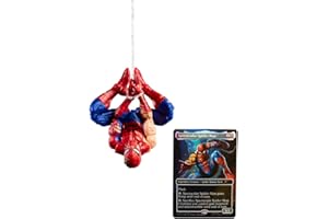 Spider-Man Marvel Legends Series Magic: The Gathering Battle-Damaged, 6-Inch Action Figure Toy & Exclusive Foil Collectible Card Game Trading Card