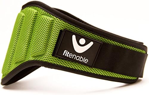 Fitenable Weightlifting Belt - 7 inch Lifting Padded Back Support for Men And Women – Quick Release Velcro Buckle - Ergonomically Designed For Crossfit, Power &amp; Olympic Lifting (Small)