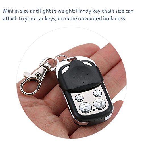 OWSOO Mini Copy Code 4 Channel Universal Remote Control Cloning Duplicator Key Transmitter 433 MHz Learning Garage Door Gate Opener Controller Old Key Replacement