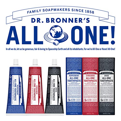 Dr. Bronner’s AllOne Toothpaste (Cinnamon, 5 ounce) 70 Organic