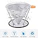 Stainless Steel Coffee Filters, IdealHouse Pour Over Coffee Dripper Cone Coffee Filter with Pour Over Cup Stand, Spoon and Brush,BPA Free,4 Cups