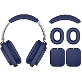 3-in-1 Silicone Case Cover for Nothing Headphone(1), Ear Pad Case Cover/Ear Cups Cover/Headband Cover,Nothing Headphone (1) Accessories, Washable & Sweatproof,Blue