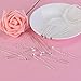 Pixnor 30pcs Bridal Clear Crystal Rhinestone Hair Pins Clips Decorative Wedding Flower for Women