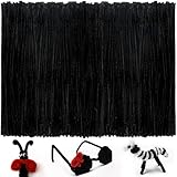 Iooleem 200pcs Black Pipe Cleaners, Chenille