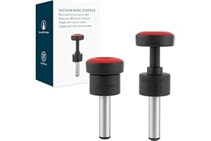 KITCHENDAO 2-in-1 Vacuum Wine Stopper, Built-in Wine Saver Pump with Date Marker, Wine Sealer Corks to Keep Fresh, Reusable W