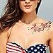 TAFLY Temporary Tattoo Red Flower Body Art Transfer Cherry Blossoms Tattoo Arm Sticker 5 Sheets