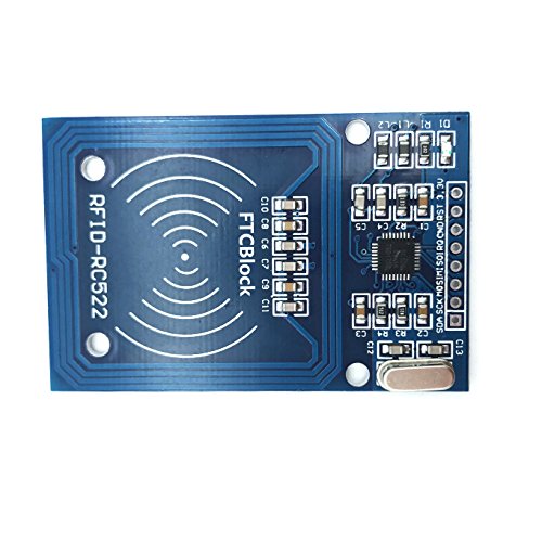 FTCBlock RFID Kit - Mifare RC522 RF IC Card Sensor Module + S50 Blank Card + Key Ring for Arduino Raspberry Pi
