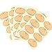 Chawoorim Natural Kraft Paper Oval Stickers Self Adheisve Ribbon Labels Homemade Soap Packaging Wrapping Material
